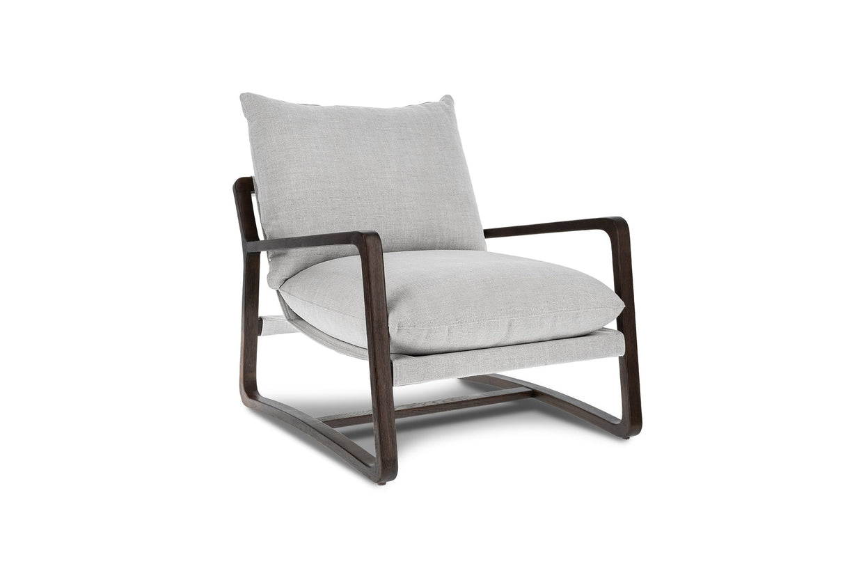 Lagon Fabric & Wood Accent Chair
