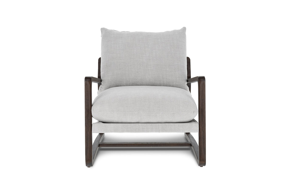 Lagon Fabric & Wood Accent Chair