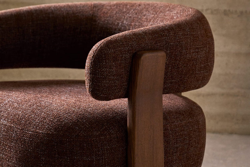 Valencia Leia Fabric Armchair, Brown