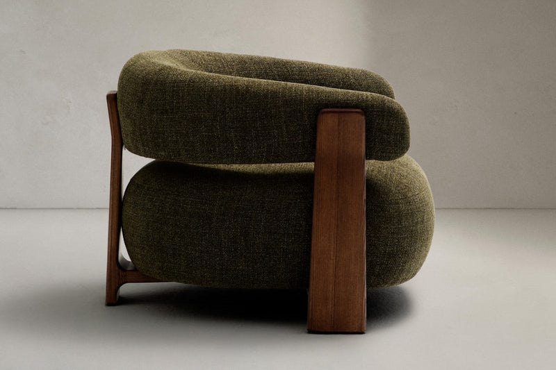 Valencia Leia Fabric Armchair, Olive Green