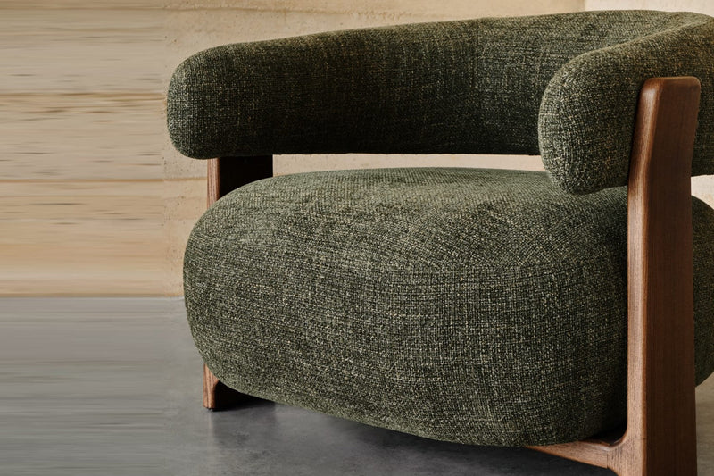 Valencia Leia Fabric Armchair, Olive Green
