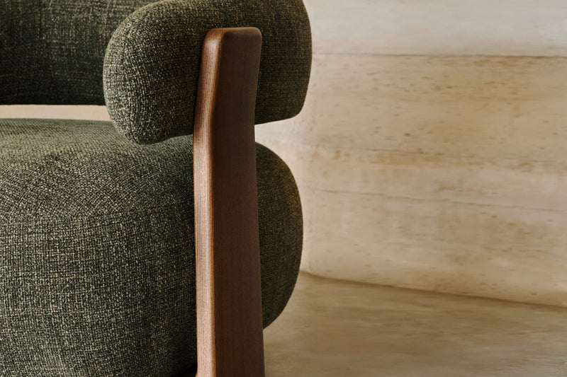 Valencia Leia Fabric Armchair, Olive Green