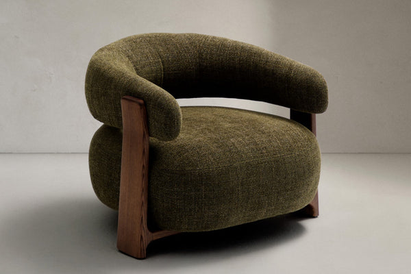 Valencia Leia Fabric Armchair, Olive Green