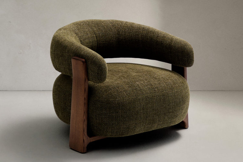 Valencia Leia Fabric Armchair, Olive Green