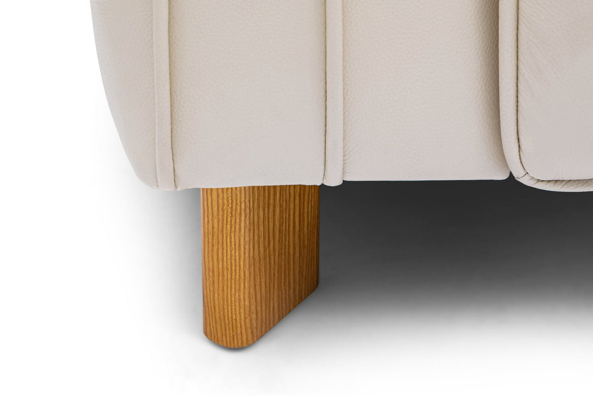 Lesley Leather Dual Recliner Sofa with Console