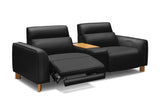 Lesley Leather Dual Recliner Sofa with Console