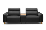 Lesley Leather Dual Recliner Sofa with Console