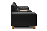 Lesley Leather Dual Recliner Sofa with Console