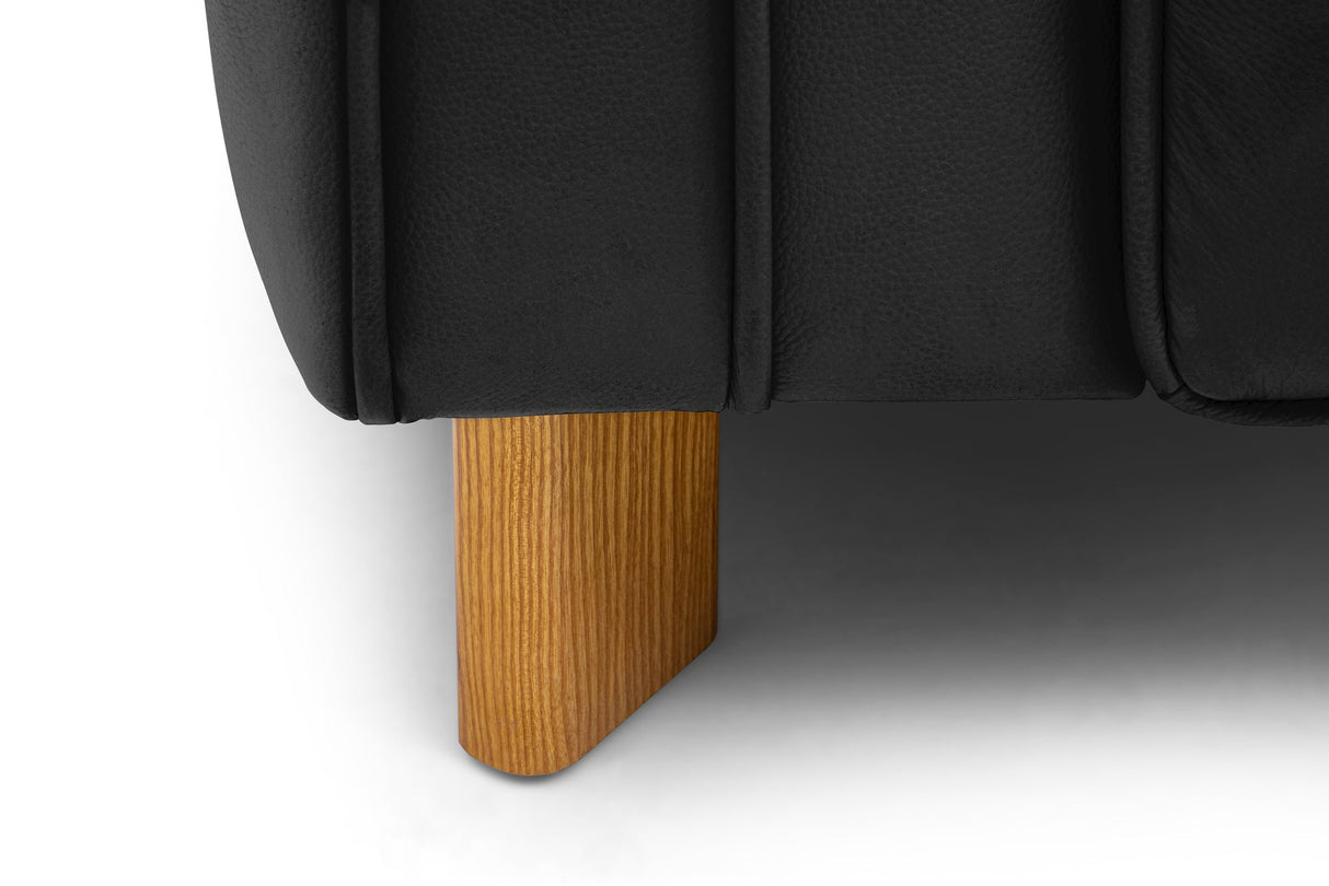 Lesley Leather Dual Recliner Sofa with Console