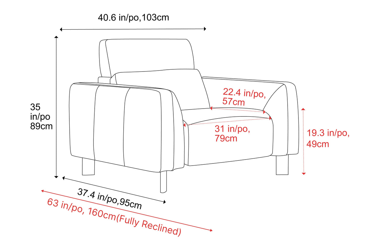 Lesley Leather Recliner Chair
