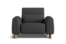 Valencia Lesley Top Grain Leather Single Recliner Seat, Black