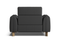 Valencia Lesley Top Grain Leather Single Recliner Seat, Black