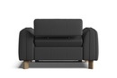 Valencia Lesley Top Grain Leather Single Recliner Seat, Black