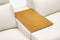 Valencia Lesley Top Grain Leather Loveseat with Console Recliner Sofa, Beige