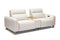 Valencia Lesley Top Grain Leather Loveseat with Console Recliner Sofa, Beige