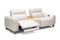 Valencia Lesley Top Grain Leather Loveseat with Console Recliner Sofa, Beige
