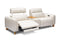 Valencia Lesley Top Grain Leather Loveseat with Console Recliner Sofa, Beige