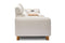 Valencia Lesley Top Grain Leather Loveseat with Console Recliner Sofa, Beige