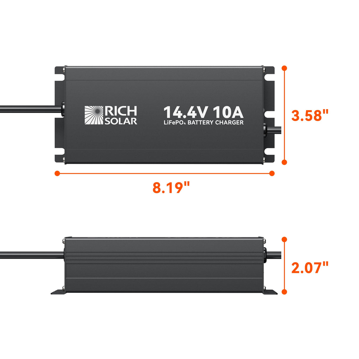 12V(14.4V) 10A | 100-240VAC | 12V LiFePO4 Battery Charger