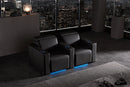 Valencia Barcelona Leather Home Theater Seating Row of 5, Charcoal Grey