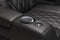 Valencia 2025 New Tuscany Leather Home Theater Seating Row of 4 Loveseat Left, Midnight Black
