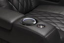 Valencia 2025 New Tuscany Leather Home Theater Seating Set of 3, Midnight Black