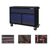 Pro Series | 53" 12-Drawer Rolling Tool Box with Master Tool Set