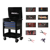 Pro Series | 28" 3-Drawer Flip-Top Service Cart with Quick Service Master Tool Set