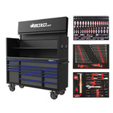 Pro Series | Loaded 72" 14-Drawer Garage Top Rolling Tool Box | Black