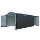 10'x20' Plus Upgraded Metal Garage Shed with Double Front Doors, Side Entry Door