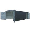 13'x20' Plus Upgraded Metal Garage Shed with Double Front Doors, Side Entry Door