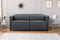 Valencia Lucia Leather Loveseat Recliner Sofa, Grey