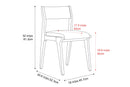 Valencia Lucrezia Wood Dining Chair, White Oak (Set of 2)