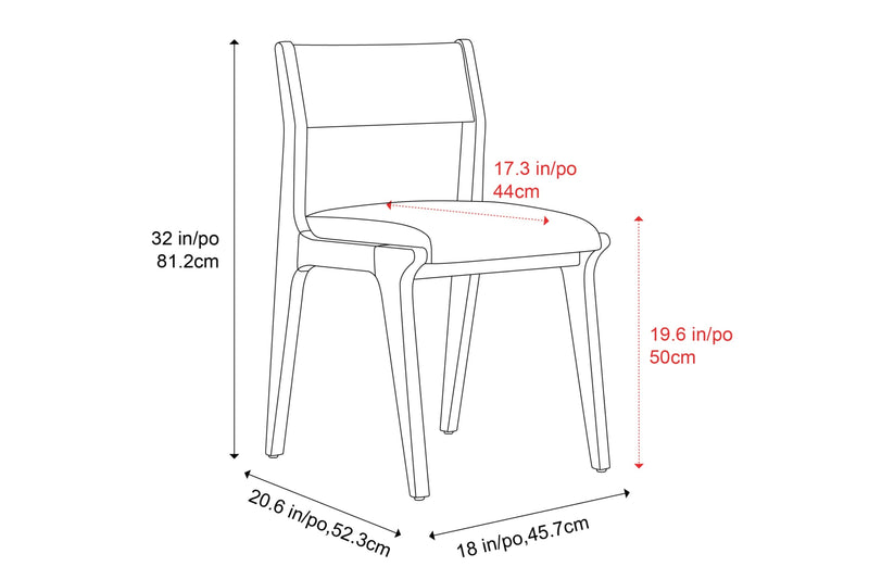 Valencia Lucrezia Wood Dining Chair, White Oak (Set of 2)