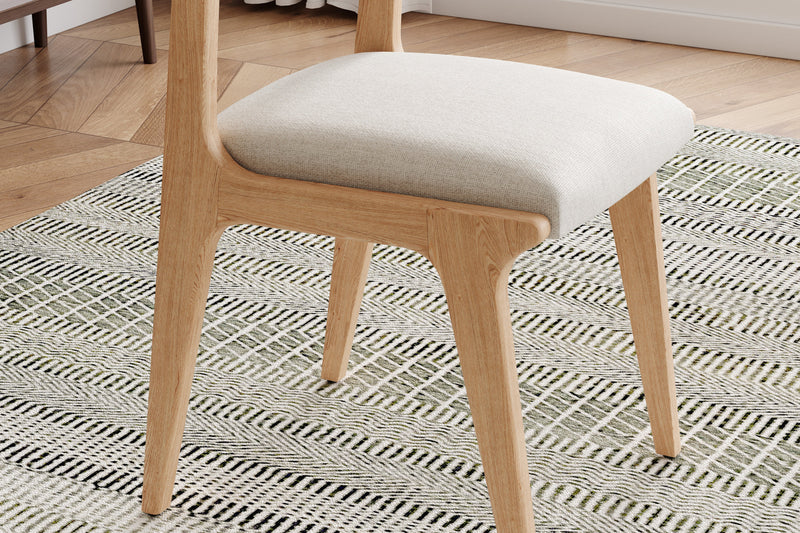 Valencia Lucrezia Wood Dining Chair, White Oak (Set of 2)