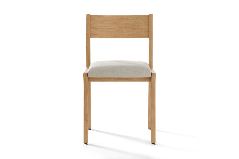 Valencia Lucrezia Wood Dining Chair, White Oak (Set of 2)