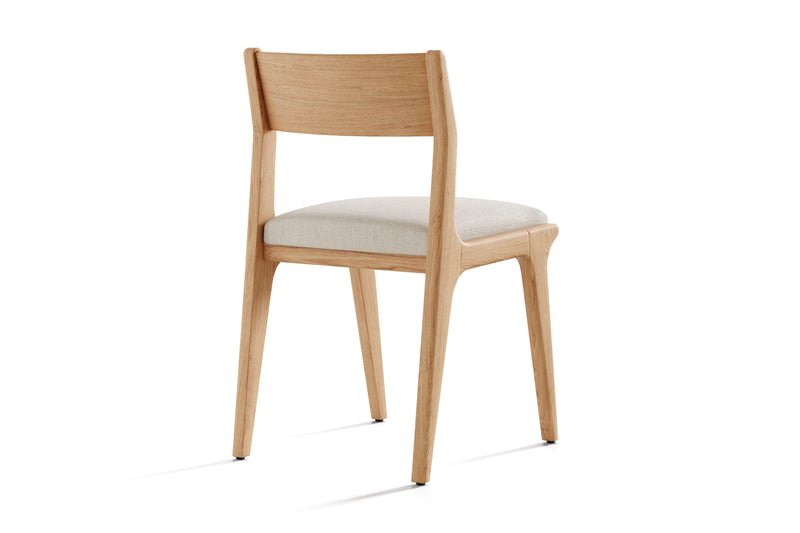 Valencia Lucrezia Wood Dining Chair, White Oak (Set of 2)