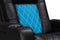 Valencia Tuscany XL Console Leather Home Theater Seating Heavy Duty Row of 3 Dropdown Center, Midnight Black