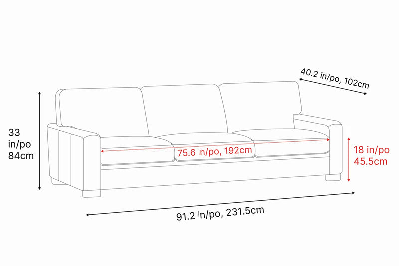 Valencia Luton Leather Sofa, Three Seats, Lipari Chocolate