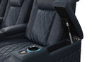 Valencia 2025 New Tuscany Luxury Leather Home Theater Seating Row of 3, Moonlight Blue