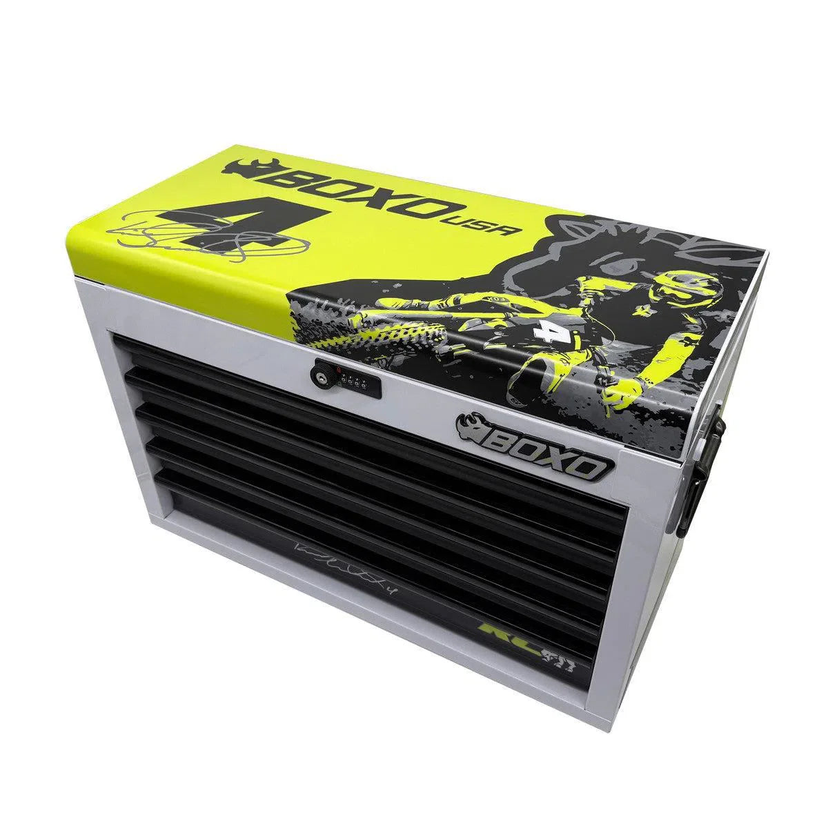MotoBox | Ricky Carmichael 26" 5-Drawer Portable Tool Box with 103-Piece Metric Motorcycle Tool Set