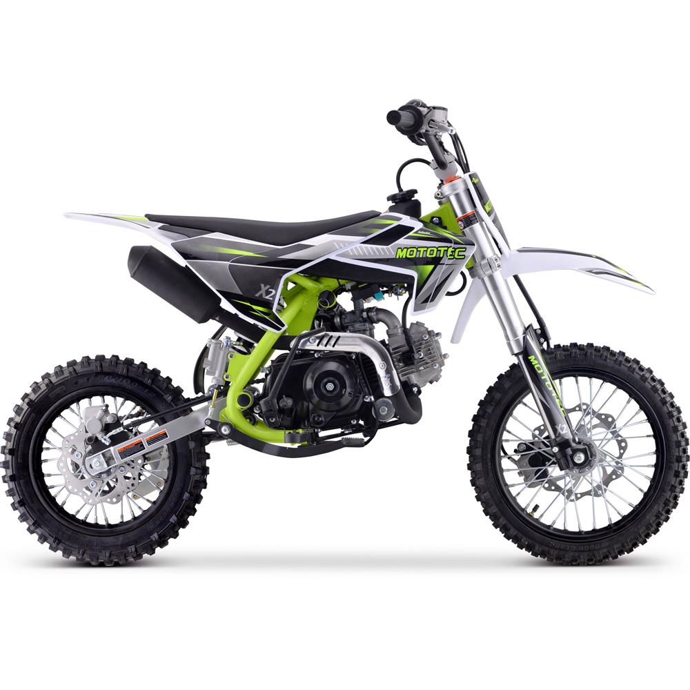 MotoTec | X2 110cc 4-Stroke Gas Dirt Bike | MT-DB-X2-GREEN