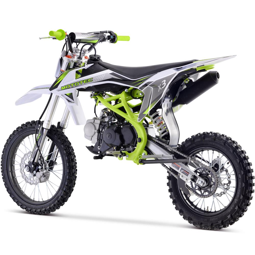 MotoTec | X3 125cc 4-Stroke Gas Dirt Bike | MT-DB-X3-GREEN