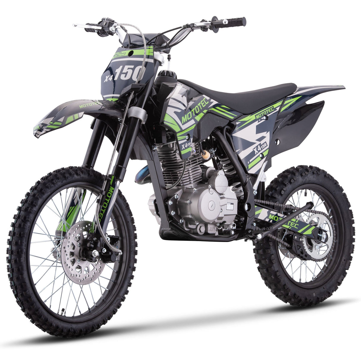 MotoTec | X4 150cc 4-Stroke Gas Dirt Bike | MT-DB-X4-BLACK