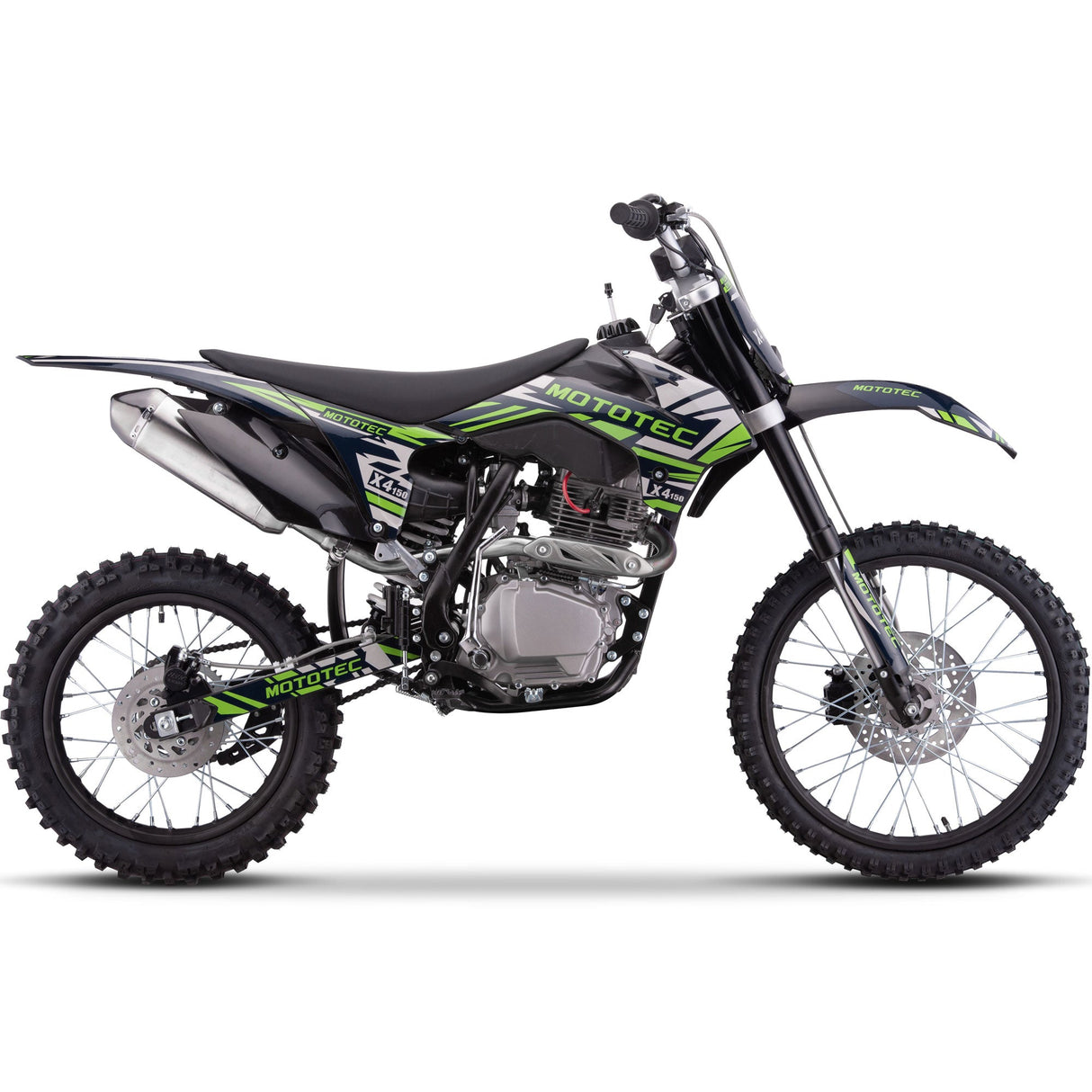 MotoTec | X4 150cc 4-Stroke Gas Dirt Bike | MT-DB-X4-BLACK