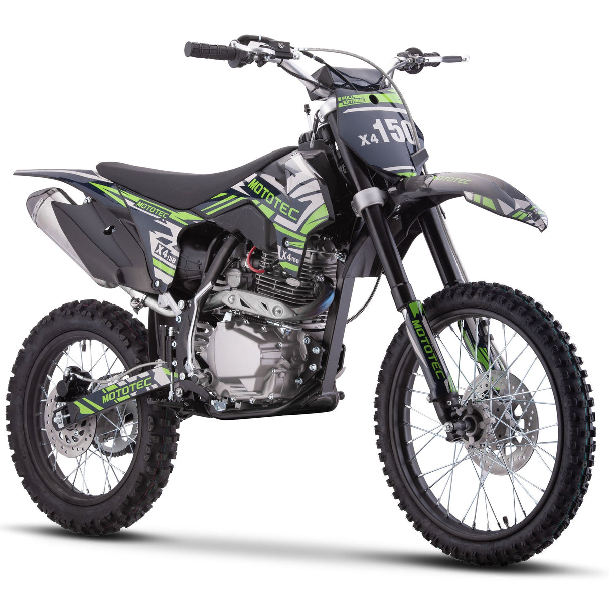 MotoTec | X4 150cc 4-Stroke Gas Dirt Bike | MT-DB-X4-BLACK