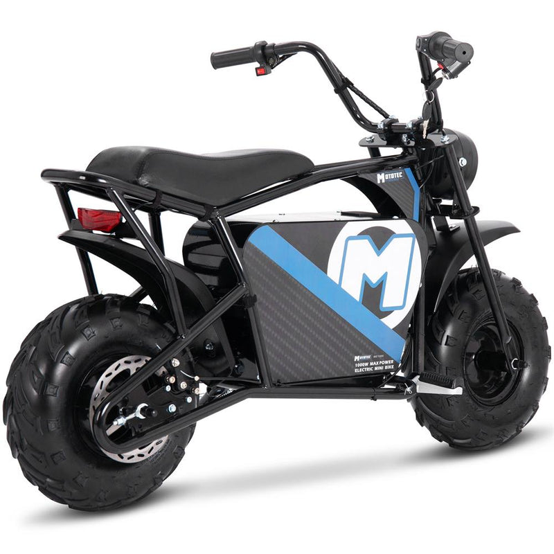 MotoTec | 48V/12Ah 1000W Electric Mini Bike | MT-MiniBike-48v-1000w_Black