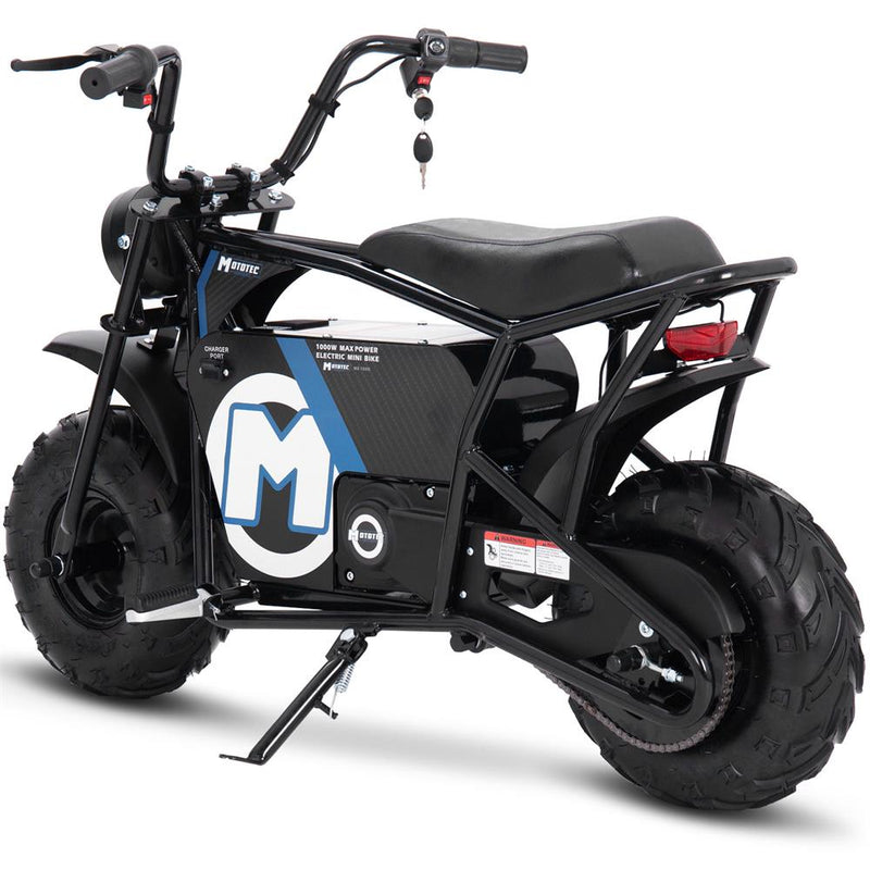 MotoTec | 48V/12Ah 1000W Electric Mini Bike | MT-MiniBike-48v-1000w_Black