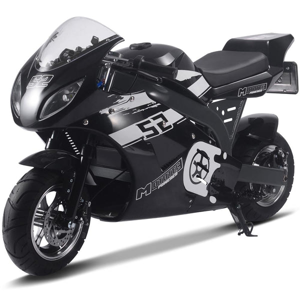 MotoTec | 48V/12Ah 1000W Pocket Bike | MT-EP-Super_Black