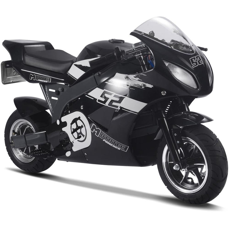 MotoTec | 48V/12Ah 1000W Pocket Bike | MT-EP-Super_Black